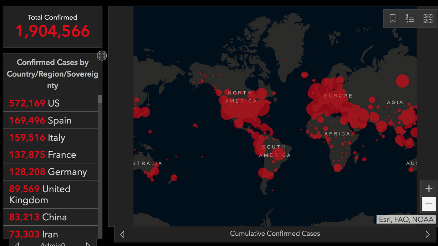 Mapping COVID19 Millions Rely On Online Tracker Of Cases Worldwide NPR