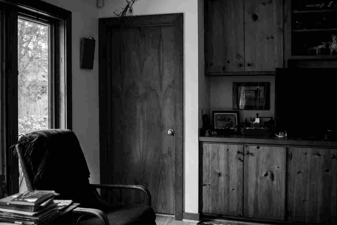 Kasia: Pete was quarantined behind this door, for we did not know how long. He couldn't leave and I couldn't enter- we could only bring him food and drinks a few times a day, putting them on a tray just inside. When I arrived, before his test results had come back, we met briefly in this doorway. Because of this, I also had to self-isolate for two weeks.