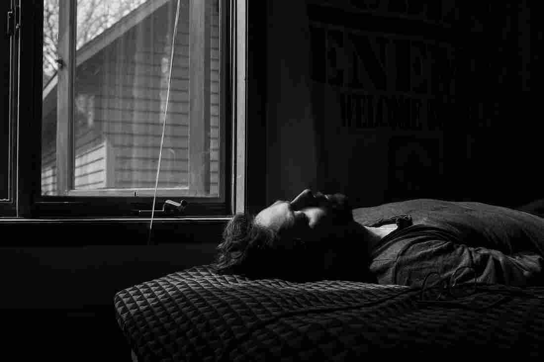 Pete: In my room, desperate for sunlight, I tracked a patch as it moved across the edge of my bed.