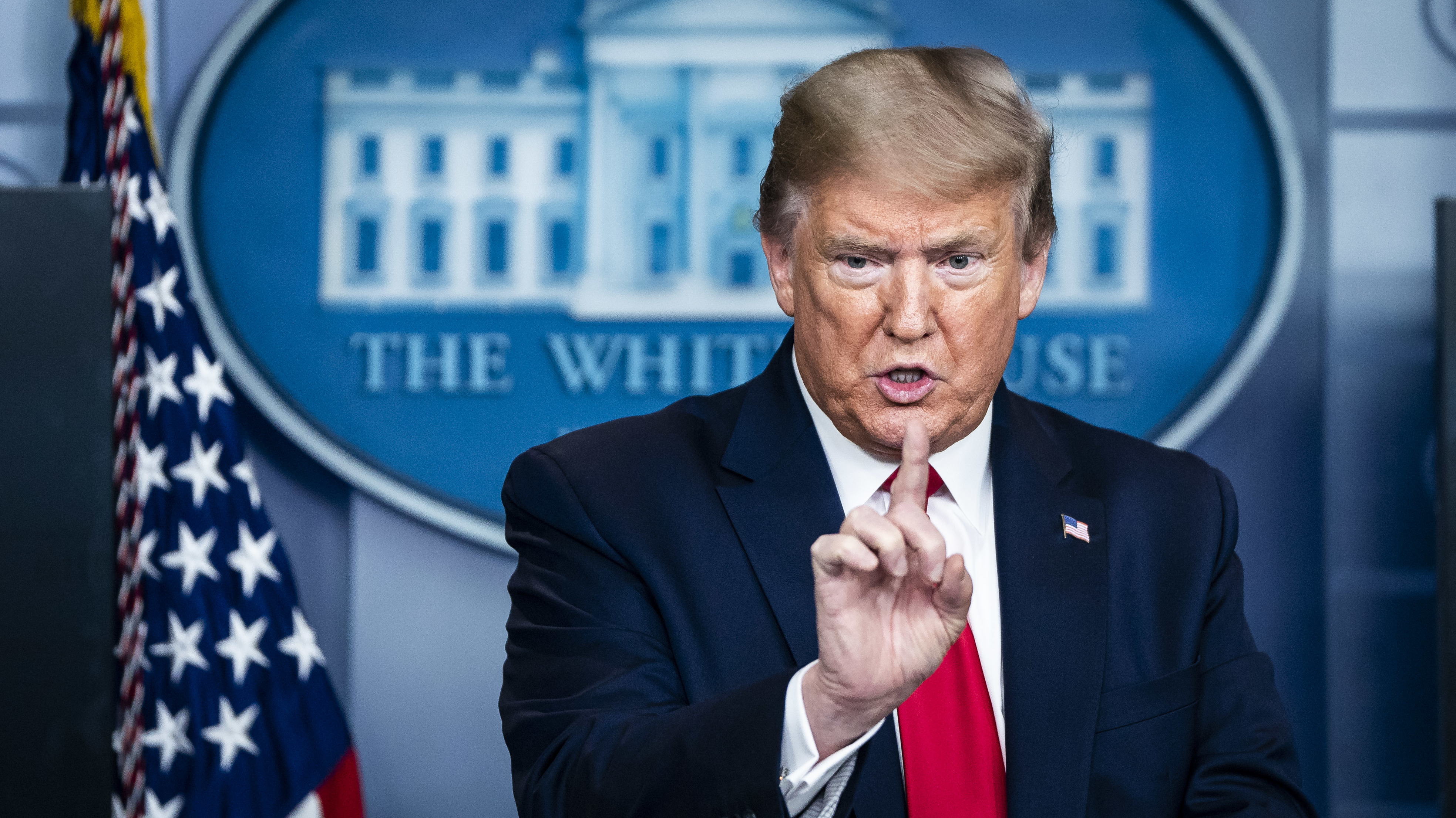 &quot;When somebody's the president of the United States, the authority is total,&quot; President Trump said on Monday. (The Washington Post via Getty Images)