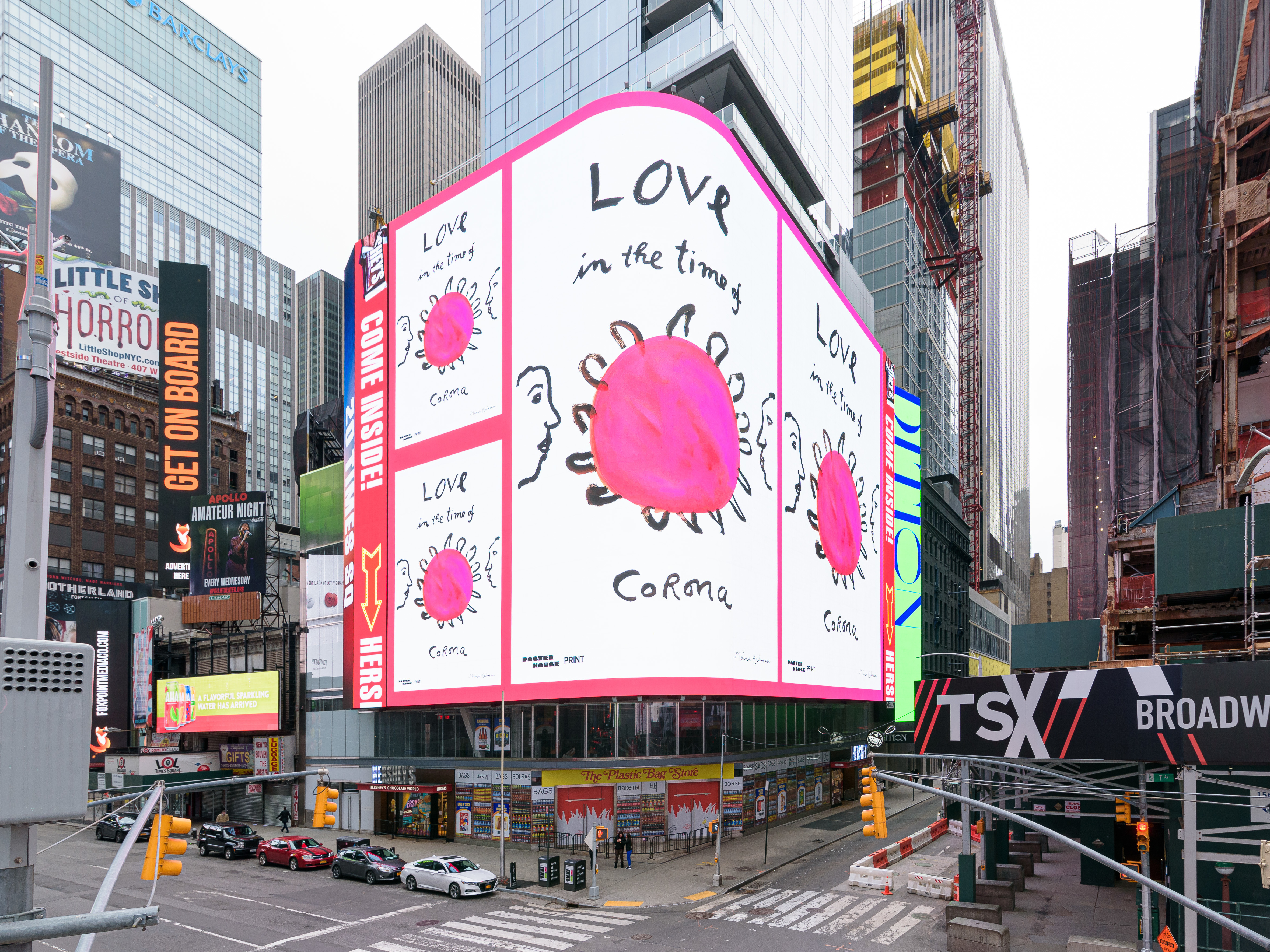 Messages Of Hope, Gratitude And Safety Replace Ads In Times Square