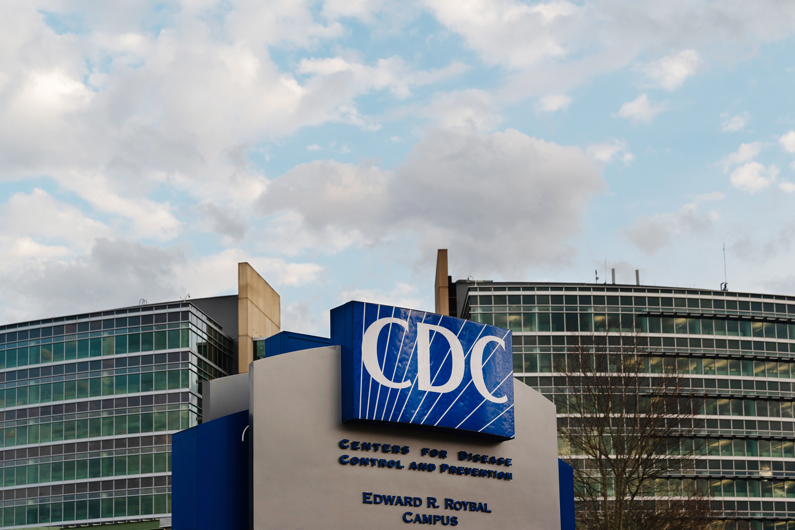 The Centers for Disease Control and Prevention (CDC) headquarters stands in Atlanta. CDC director Dr. Robert Redfield says the agency will double the current number of positions to aid local health departments in quashing new outbreaks. (Bloomberg via Getty Images)