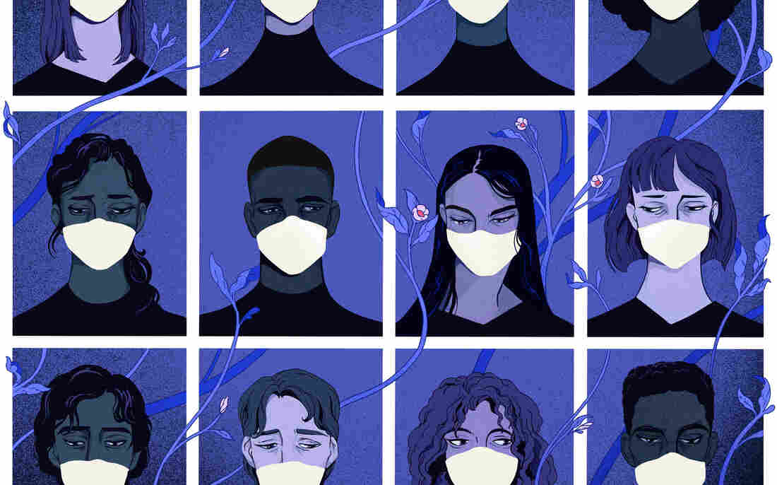 Parkland students' yearbook page illustration