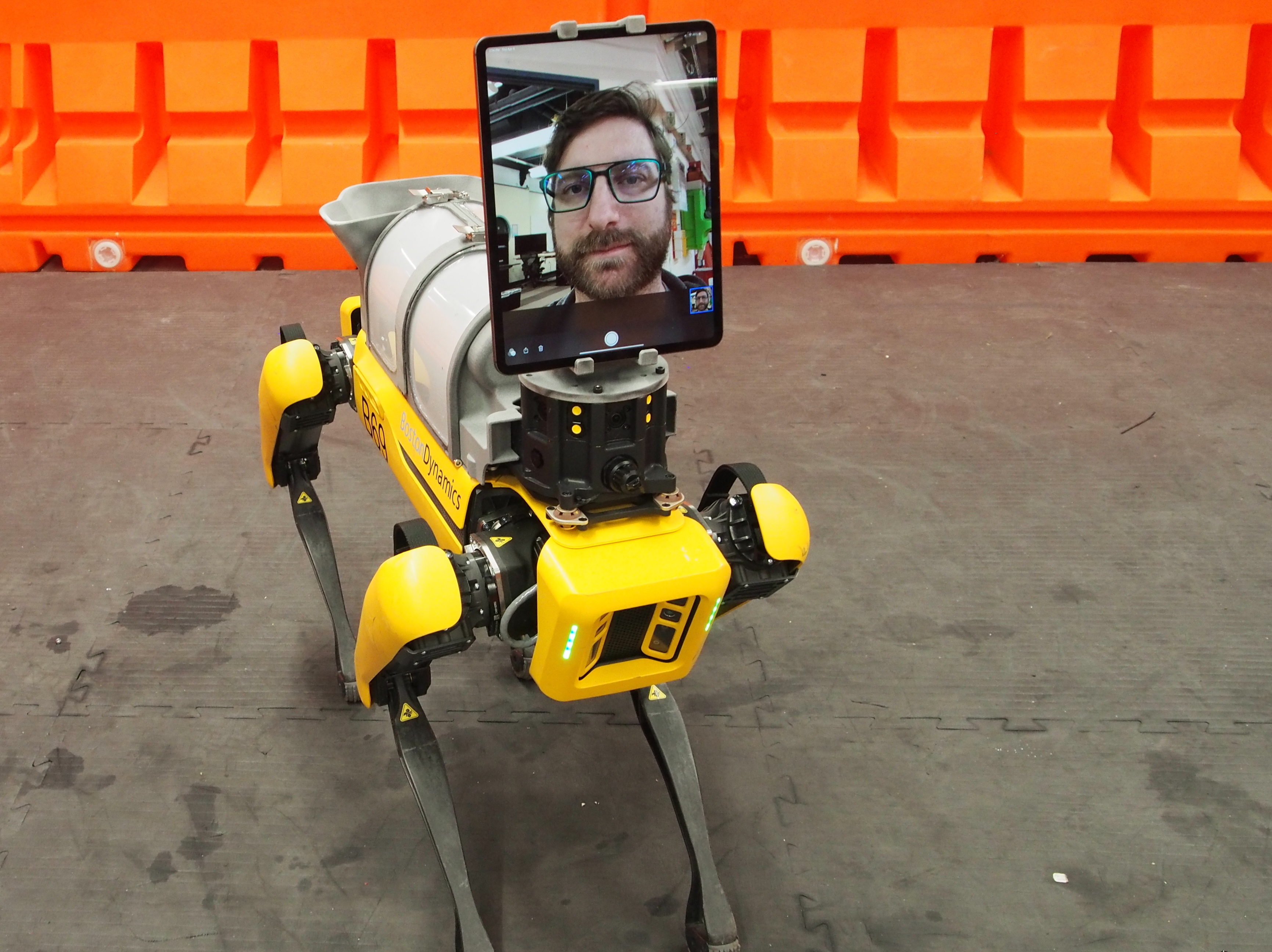 Spot, a four-legged robot, is being tested at Boston's Brigham and Women's Hospital as a way to treat some COVID-19 patients. (Boston Dynamics)