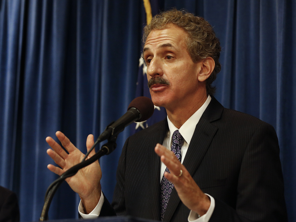 Los Angeles city attorney Mike Feuer has taken action against several companies selling supposed treatments or "at-home" test kits for the coronavirus. (Mel Melcon/Los Angeles Times via Getty)