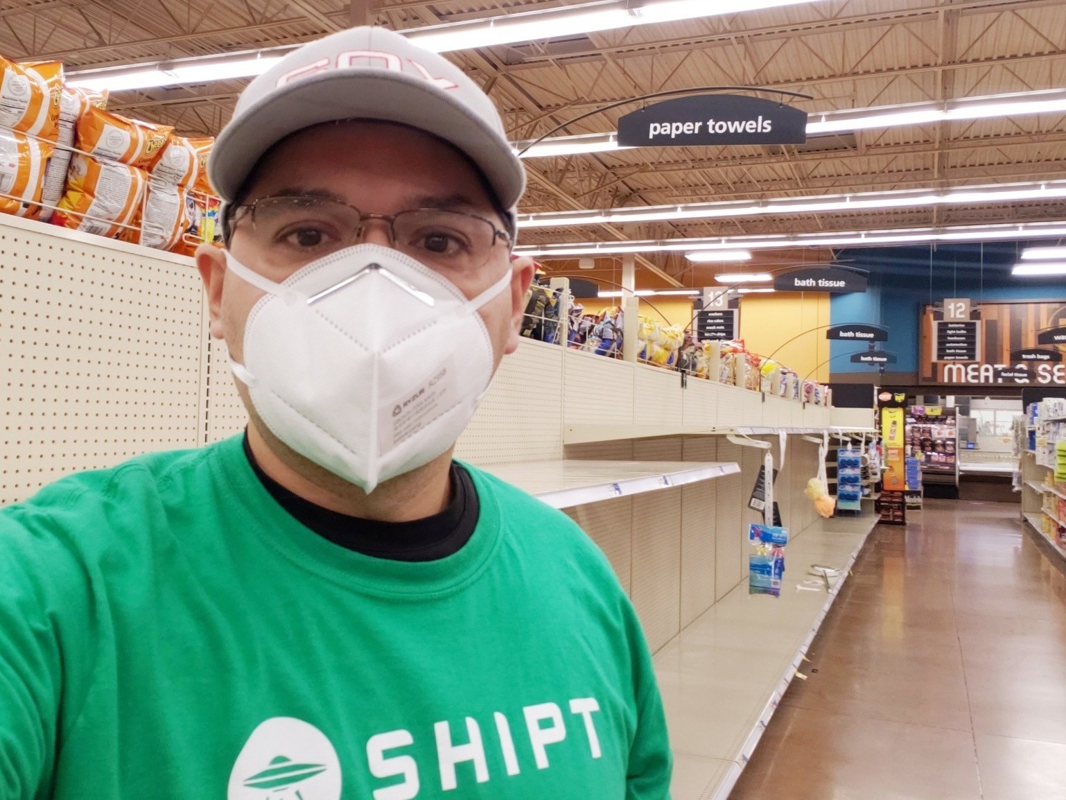 Willy Solis, who delivers groceries for the app Shipt in Denton, Texas, says the coronavirus pandemic has elevated the voices of workers like him, who are risking their lives to do essential jobs. (Courtesy of Willy Solis)