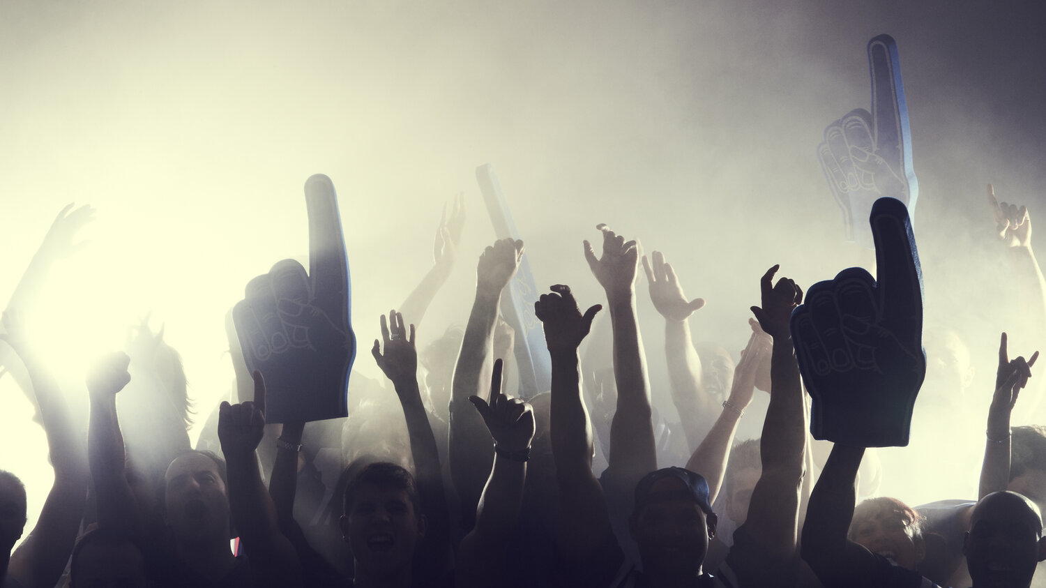 Event attendees cheering.