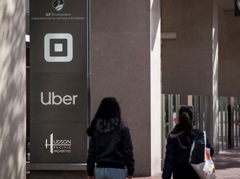 The lawsuit is the first big test of a new state law that poses a serious threat to the ride-hailing apps' business models. (David Paul Morris/Bloomberg via Getty Images)