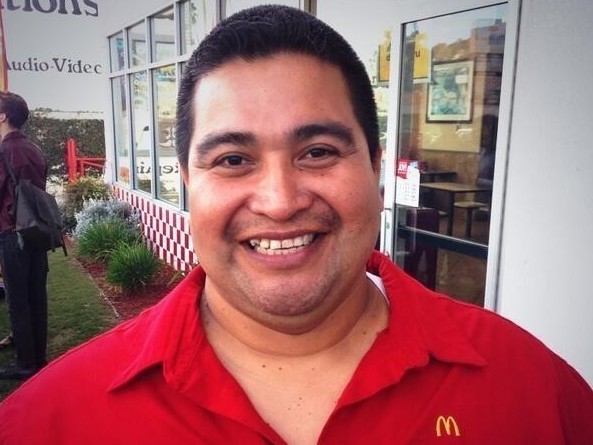 Bartolomé Perez of Los Angeles has cooked at McDonald's for 30 years. He helped stage a walkout at his restaurant in April after a coworker tested positive for COVID-19. (Courtesy of the Fight for $15 and a Union)
