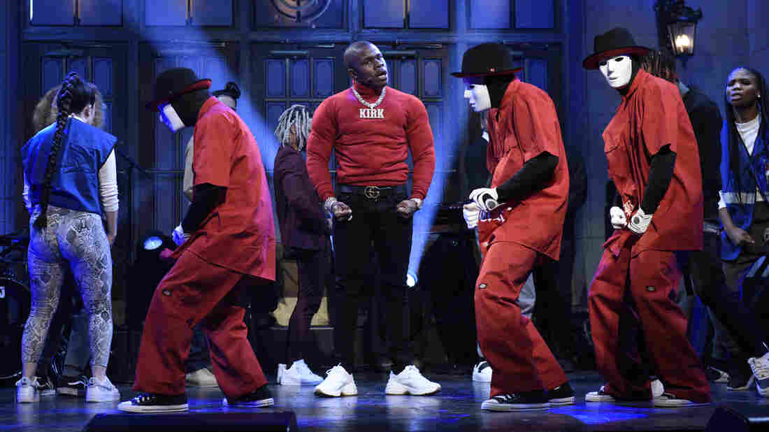 SATURDAY NIGHT LIVE — "Jennifer Lopez" Episode 1775 — Pictured: Musical guest DaBaby performs on Saturday, December 7, 2019 — (Photo by: Will Heath/NBC/NBCU Photo Bank via Getty Images)