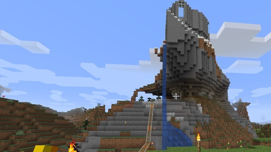 When the real world seems too constrained, the endless horizons of <em>Minecraft</em> can be soothing. (Kathryn Fink)