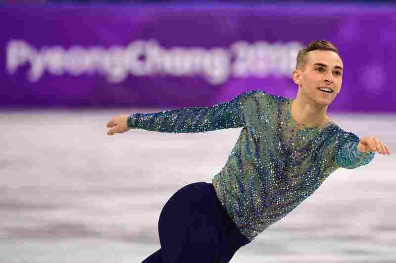 Adam Rippon competes during the 2018 Winter Olympic Games at the Gangneung Ice Arena on Feb. 17, 2018.