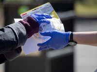 Virginia's Arlington County held its first drive-thru donation for people to drop off unopened and unused personal protective equipment (PPE) for use by first-responders.