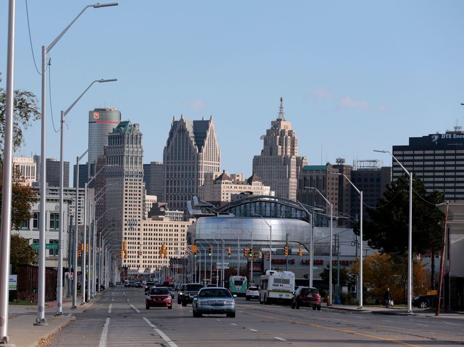 Detroit faces a $350 million deficit and is cutting city workers' pay. (Jeff Kowalsky/AFP via Getty Images)