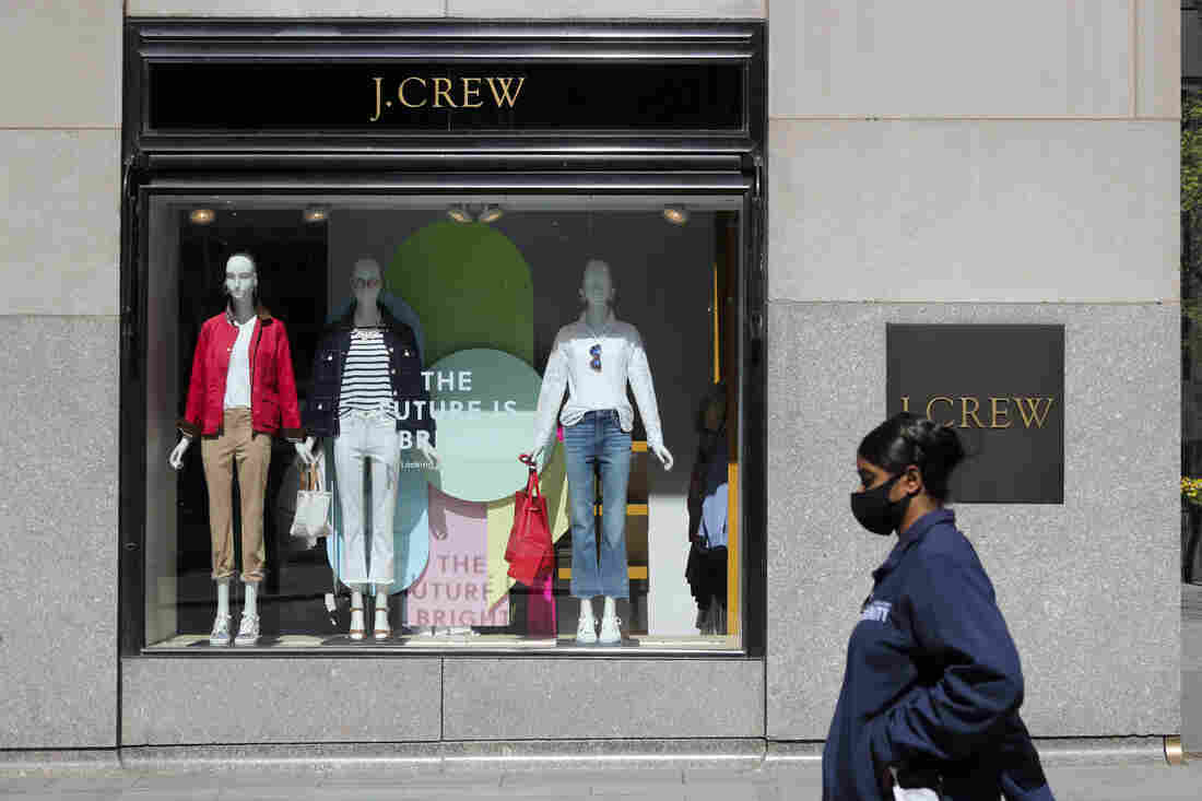 NEW YORK, May 4, 2020 — A pedestrian walks past a J.Crew store in Manhattan of New York, the United States, May 4, 2020 (Photo by Wang Ying/Xinhua via Getty) (Xinhua/Wang Ying via Getty Images)