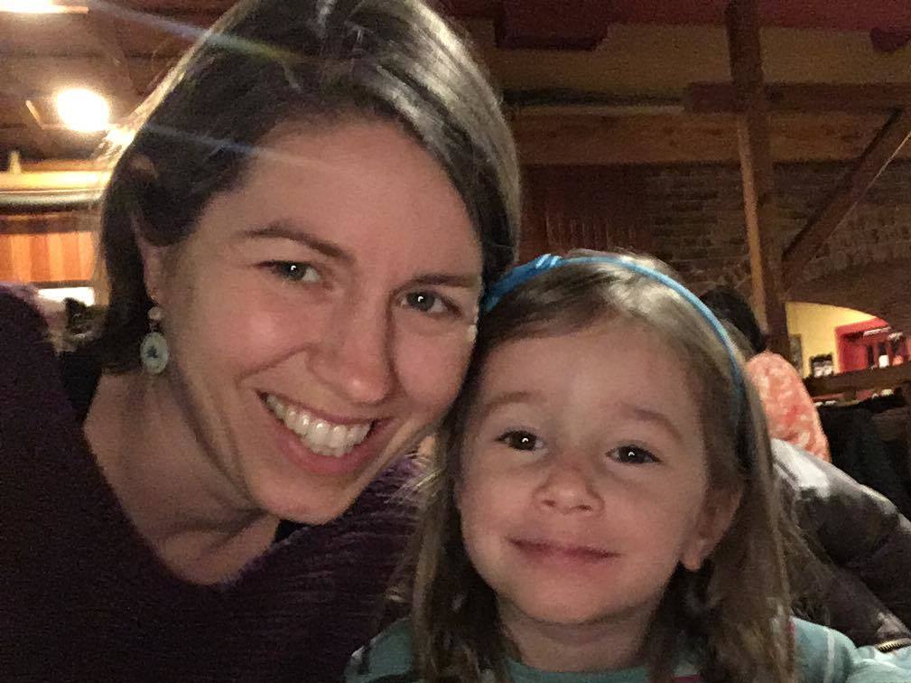 Avery Hoppa with her 3-year-old daughter Zelda. Hoppa says she's &quot;incredibly grateful&quot; that she and her husband still have jobs. But she says it &quot;feels weird to be a consumer right now&quot; as many are struggling financially. (Avery Hoppa)