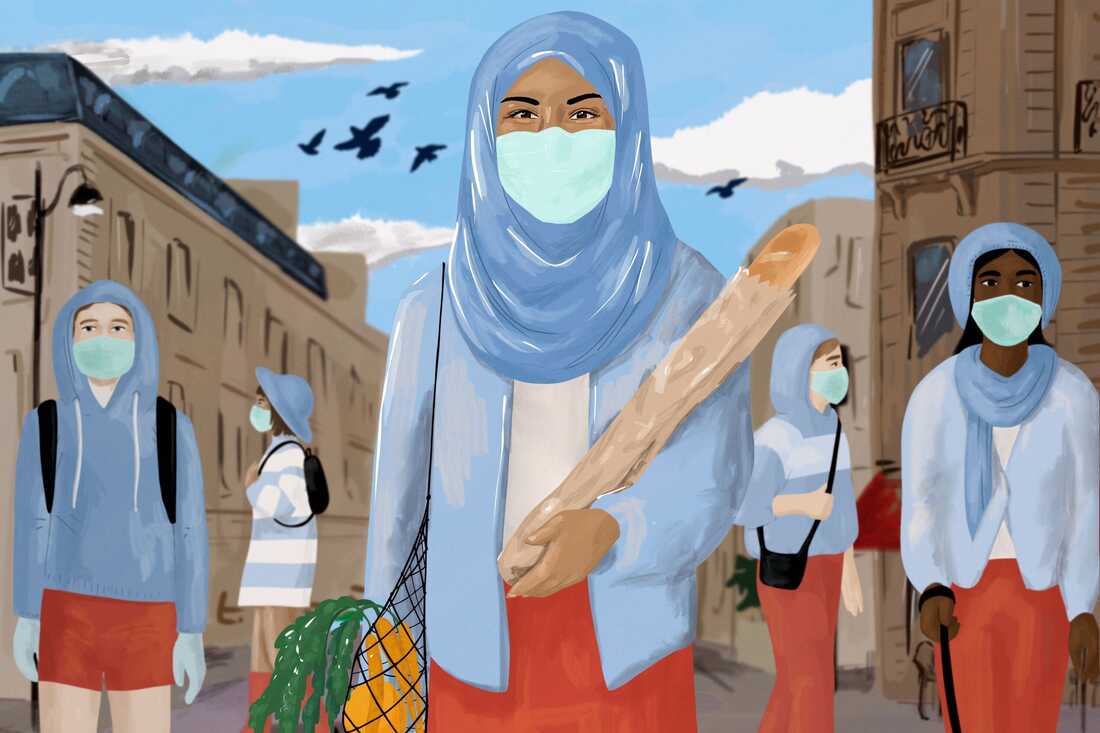 France niqab, hijab for but mandates face masks : Translation :