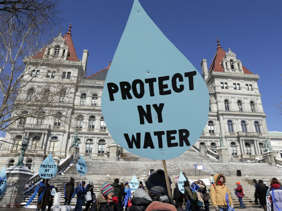 After years of protests against the Constitution Pipeline, New York recently denied a key water quality permit for the project. A new EPA rule would make it harder for states to do that. (Mike Groll/AP)