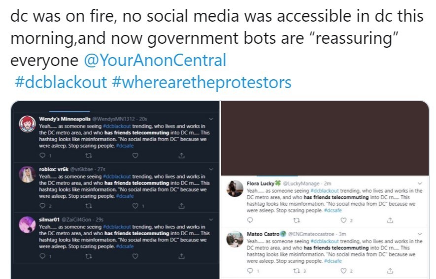A fake story began circulating online before it was disputed by journalists as well as a number of bots. Experts say the campaign may have been intended to make people question whether anything they see online is true. (Twitter screenshot)