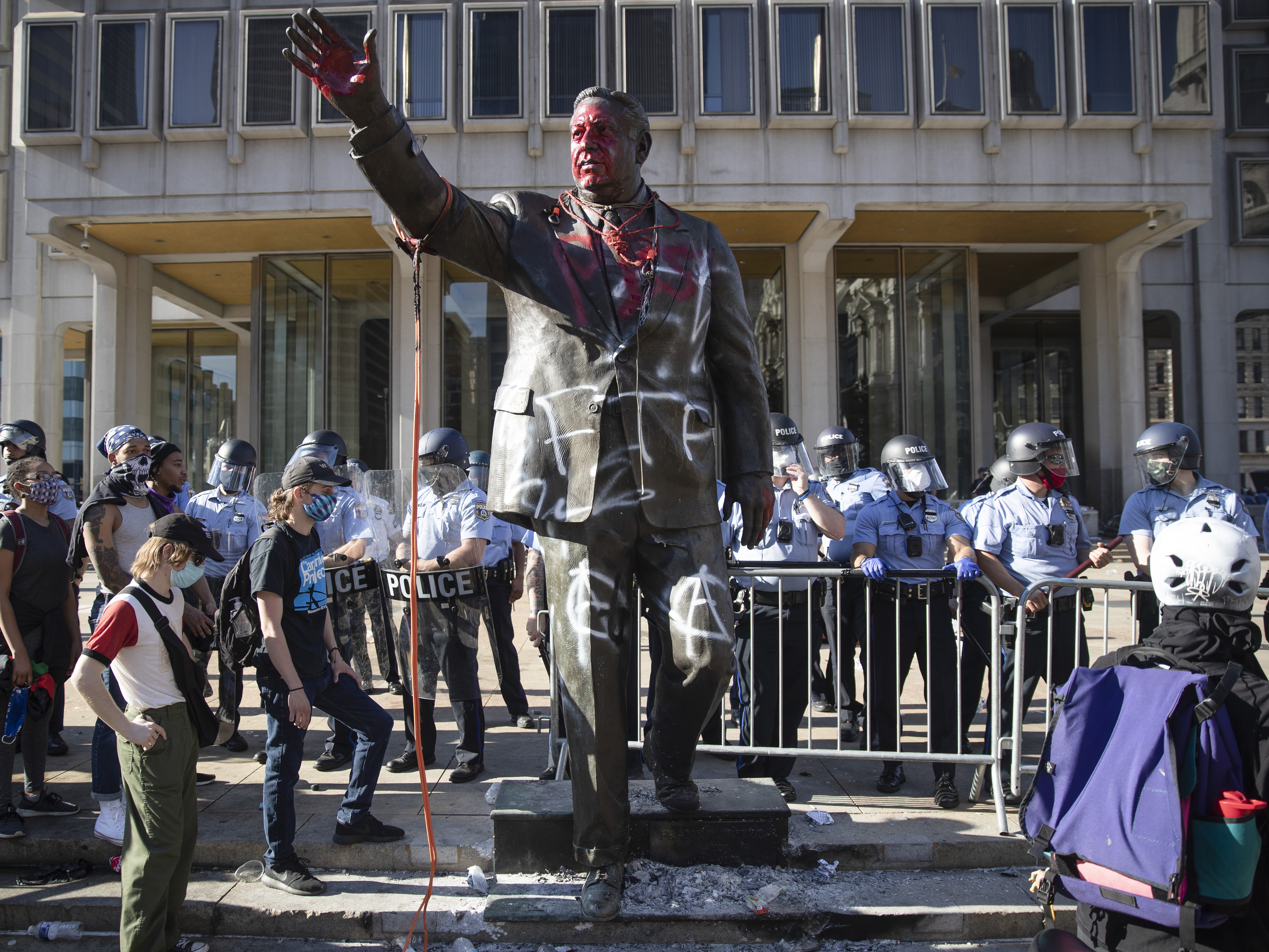 Frank Rizzo Statue Is Removed In Philadelphia 'It Is Finally Gone