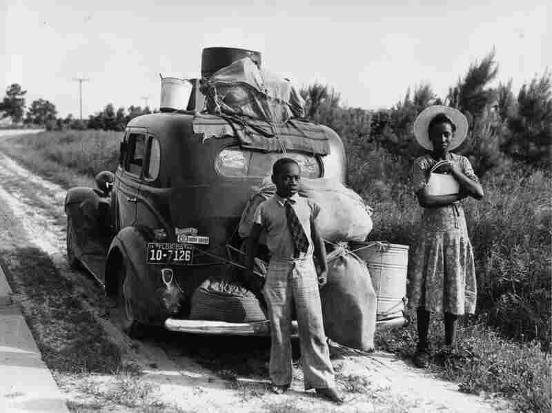 An African American family leaving Florida during the Great Migration.