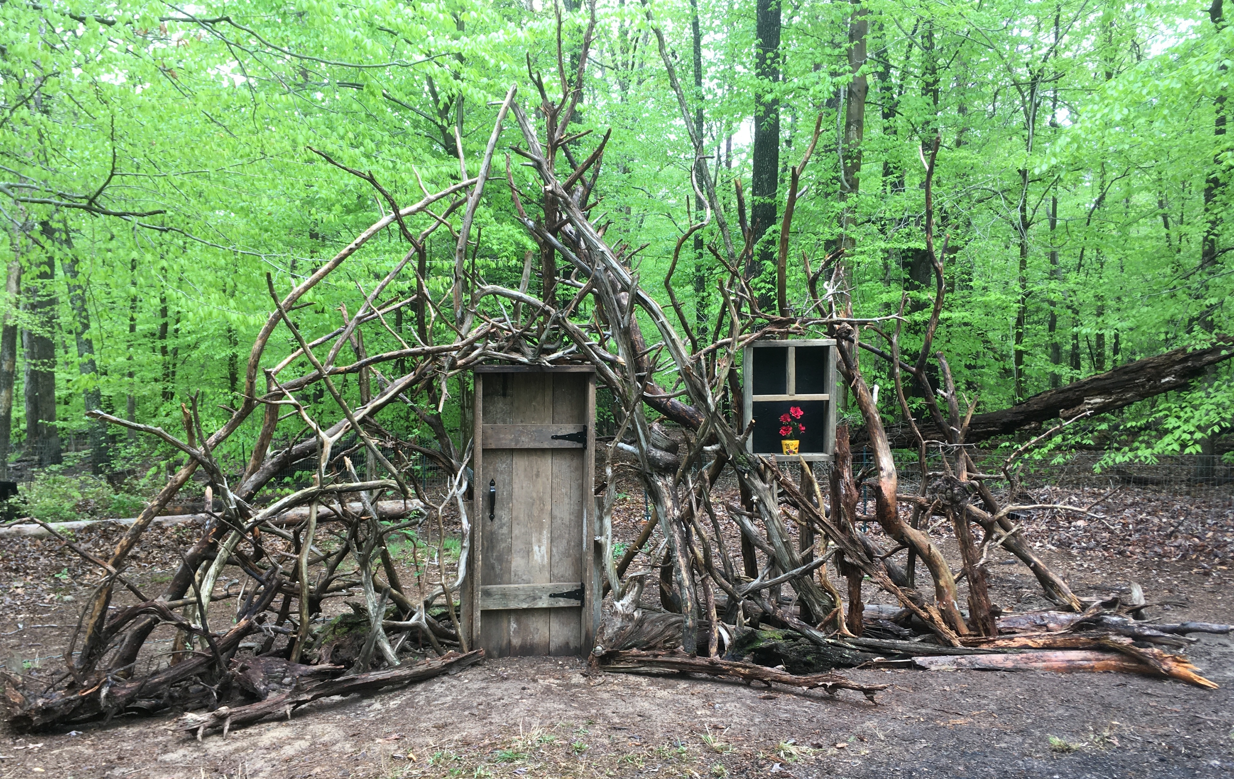 David North built the <em>Doorway to Imagination</em> in his backyard.