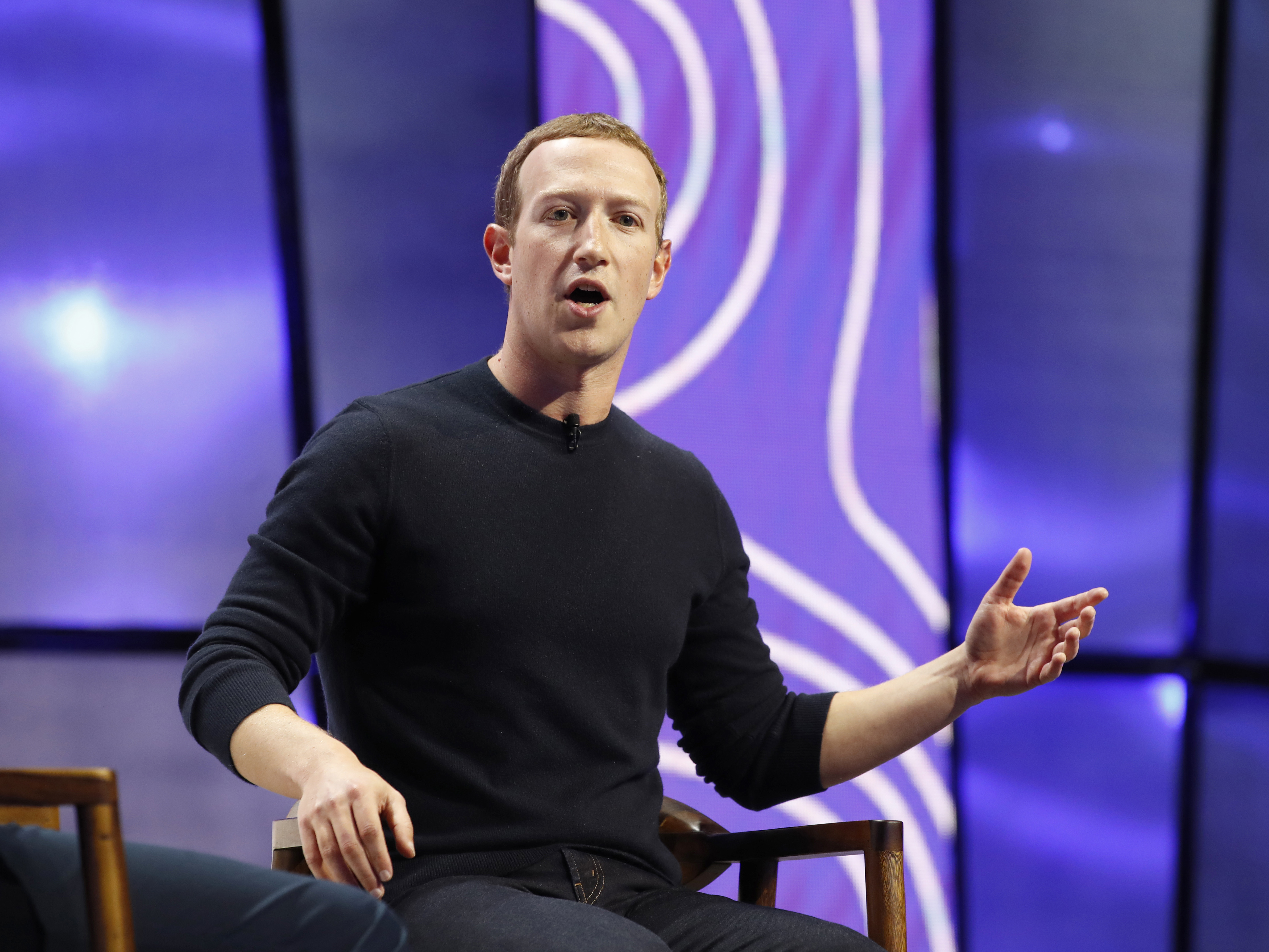 CEO Mark Zuckerberg's hands-off approach to President Trump has set off a public revolt among Facebook employees that is the company's biggest challenge this year. (Bloomberg via Getty Images)