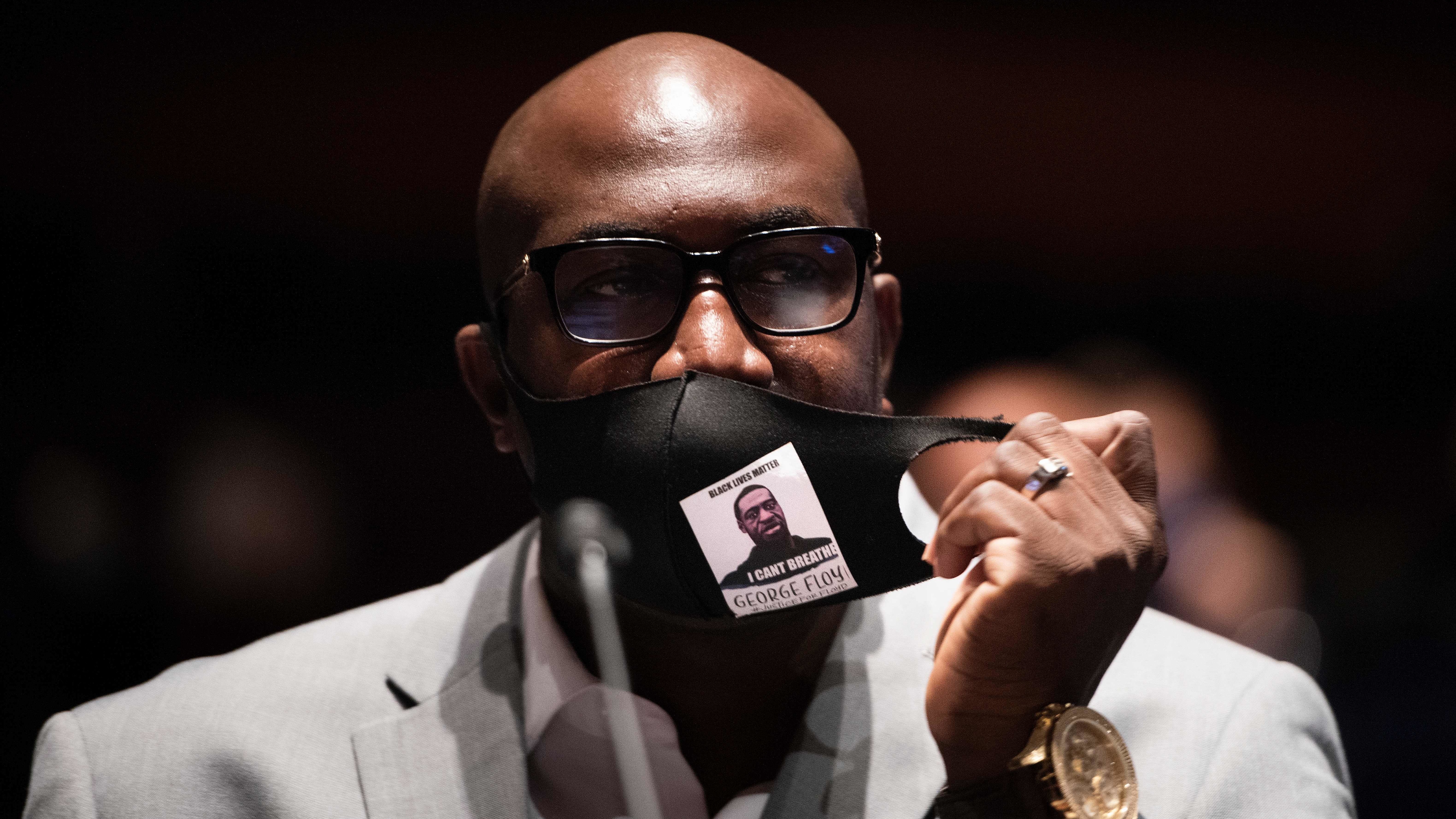 Philonise Floyd, brother of George Floyd, attends a House Judiciary Committee hearing about policing practices and law enforcement accountability prompted by George Floyd's killing on Wednesday. (Pool/AFP via Getty Images)