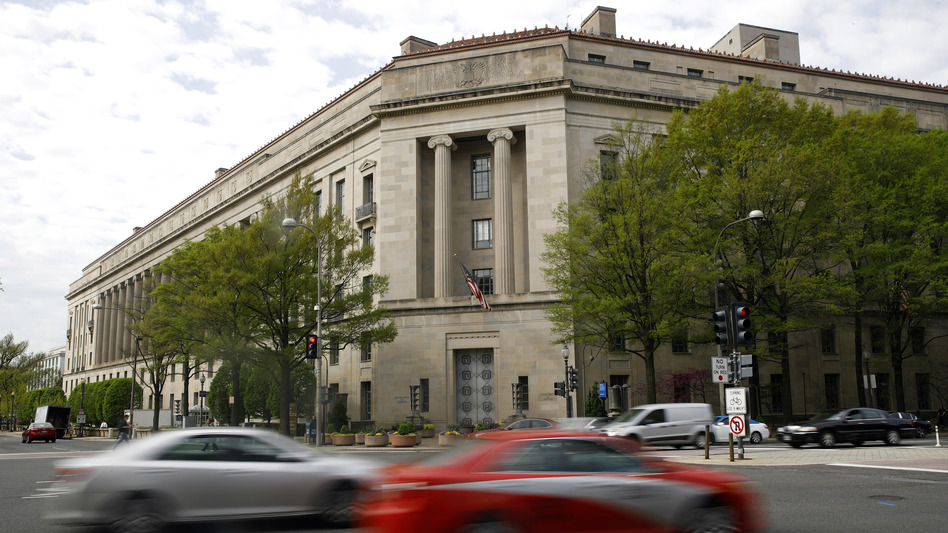The Justice Department in Washington, D.C., is pictured in April 2019. Federal prosecutors in the Southern District of New York are moving to drop a case nearly three months after a conviction. (Patrick Semansky/AP)