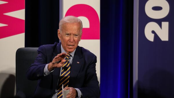 Former Vice President, Joe Biden addresses a Planned Parenthood Action Fund candidate forum in Columbia, S.C.. on June 22, 2019. The group declined to back a particular candidate during the Democratic primaries, but announced its support for Biden on Monday.