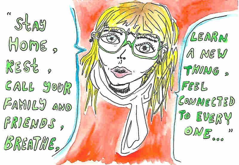 Self portrait by Liza Anne.