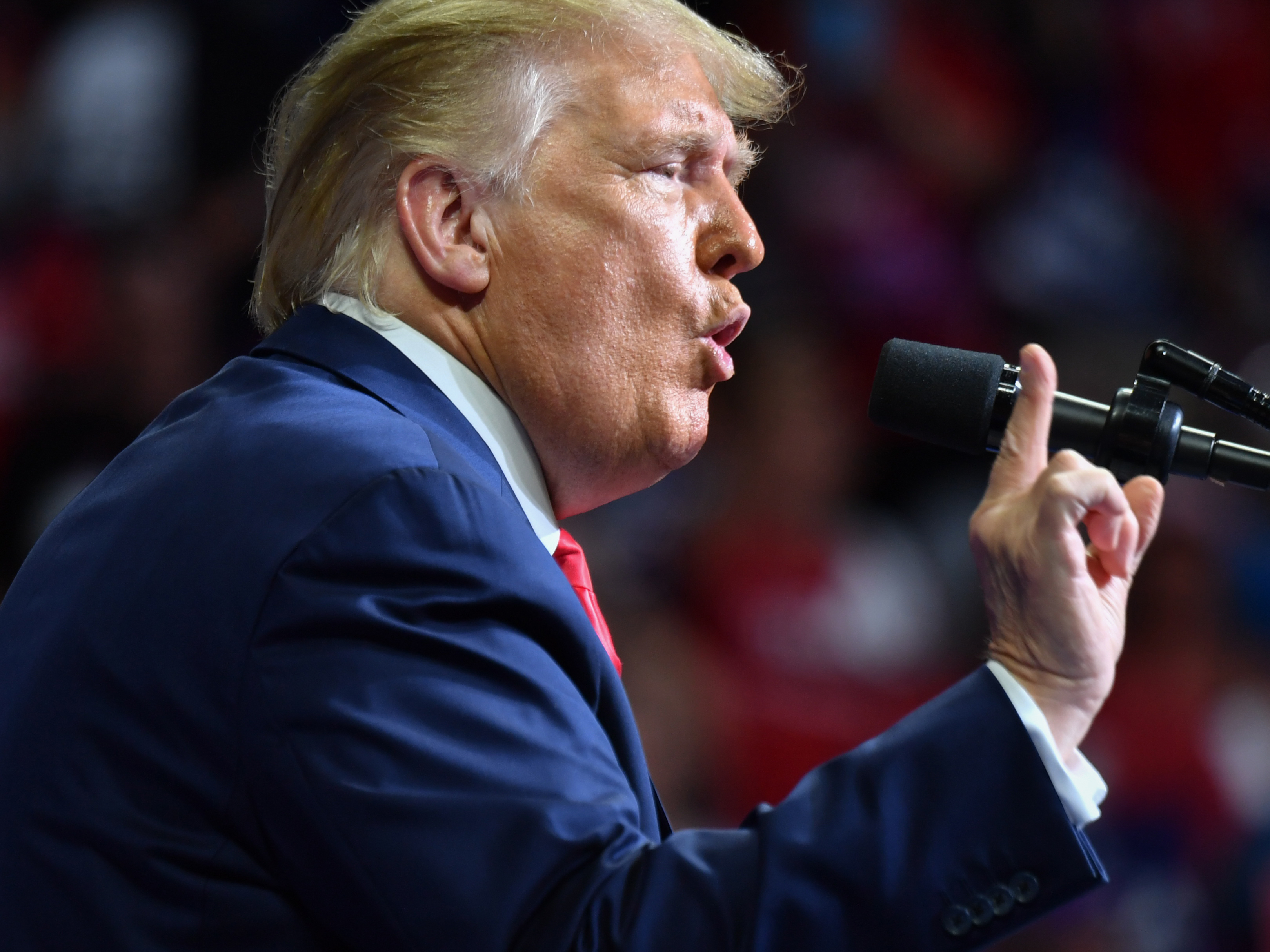 President Trump holds his campaign rally Saturday in Tulsa, Okla. His new executive order will halt immigration and many types of work visas through the end of the year. (AFP via Getty Images)