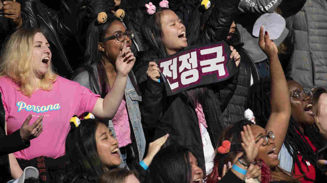 K-pop fans in New York City's Central Park on May 15, 2019.