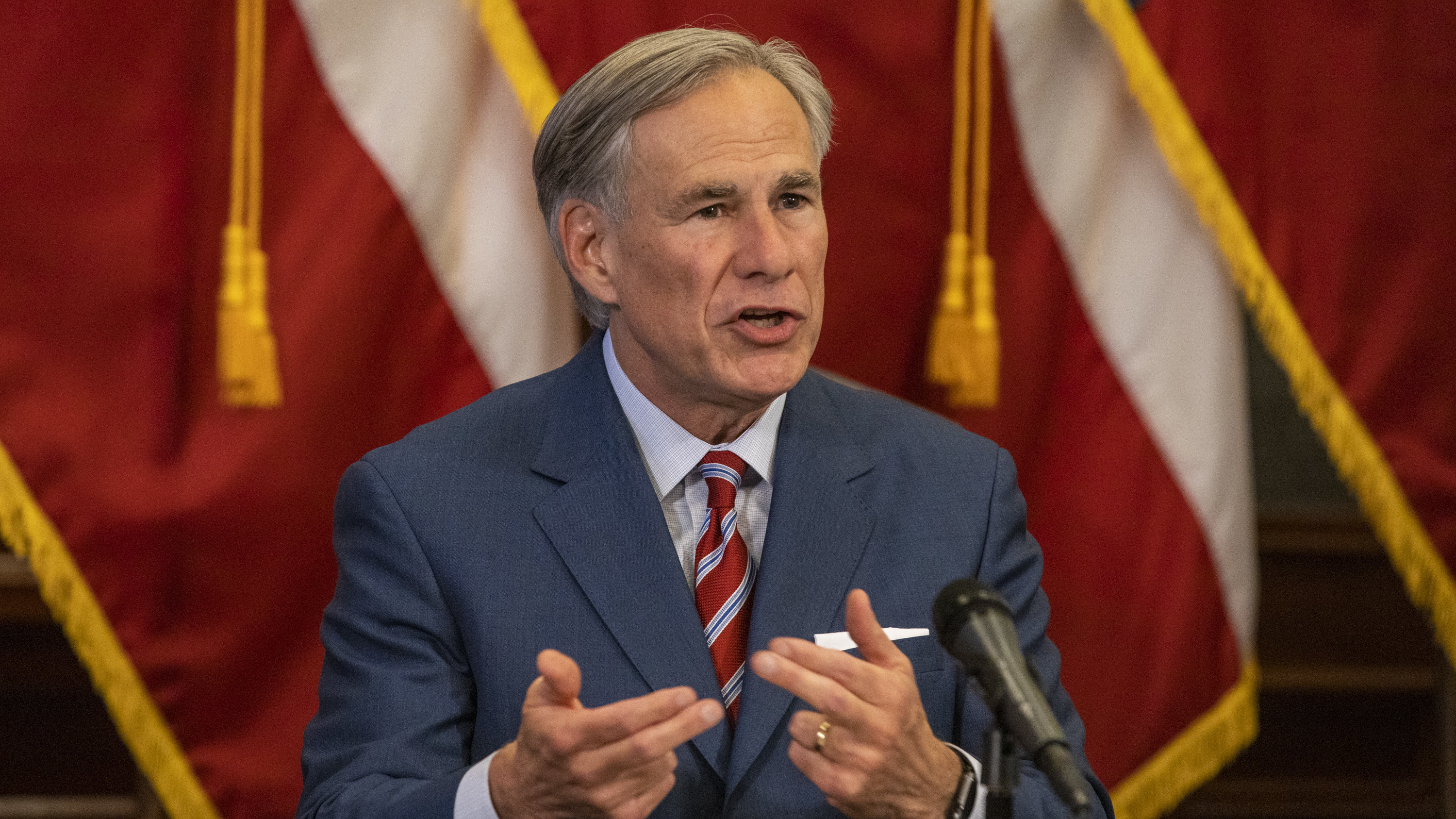 Texas Gov. Greg Abbott said the state will put a hold on further reopening as it contends with rising numbers of coronavirus cases and hospitalizations.