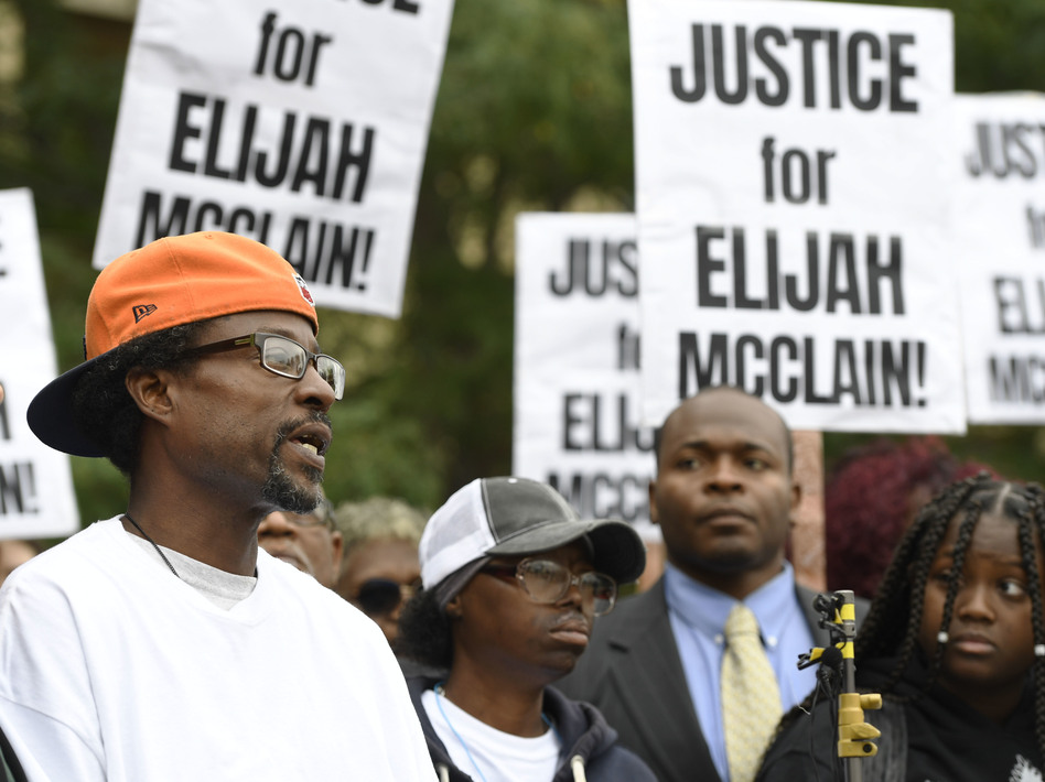 Elijah McClain's family, including his father LaWayne Mosley (left) have been calling for justice for the officer-involved death of the 23-year-old for nearly a year. (Andy Cross/DP)