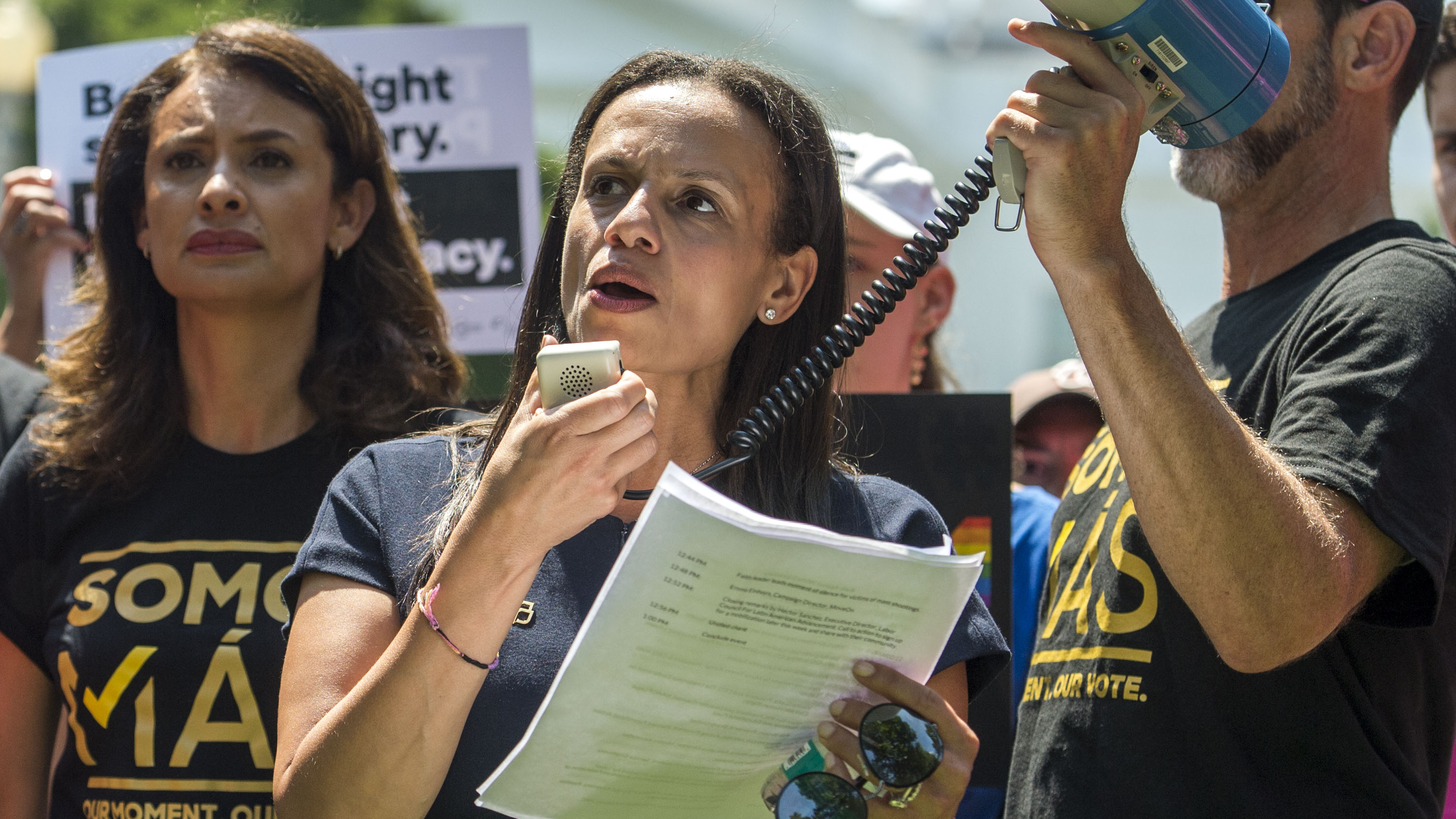 Alexis McGill Johnson is now the permanent president and CEO of Planned Parenthood, after serving in the role on an interim basis. She is seen here at a rally  against white supremacy in Lafayette Square in Washington, D.C., last summer.