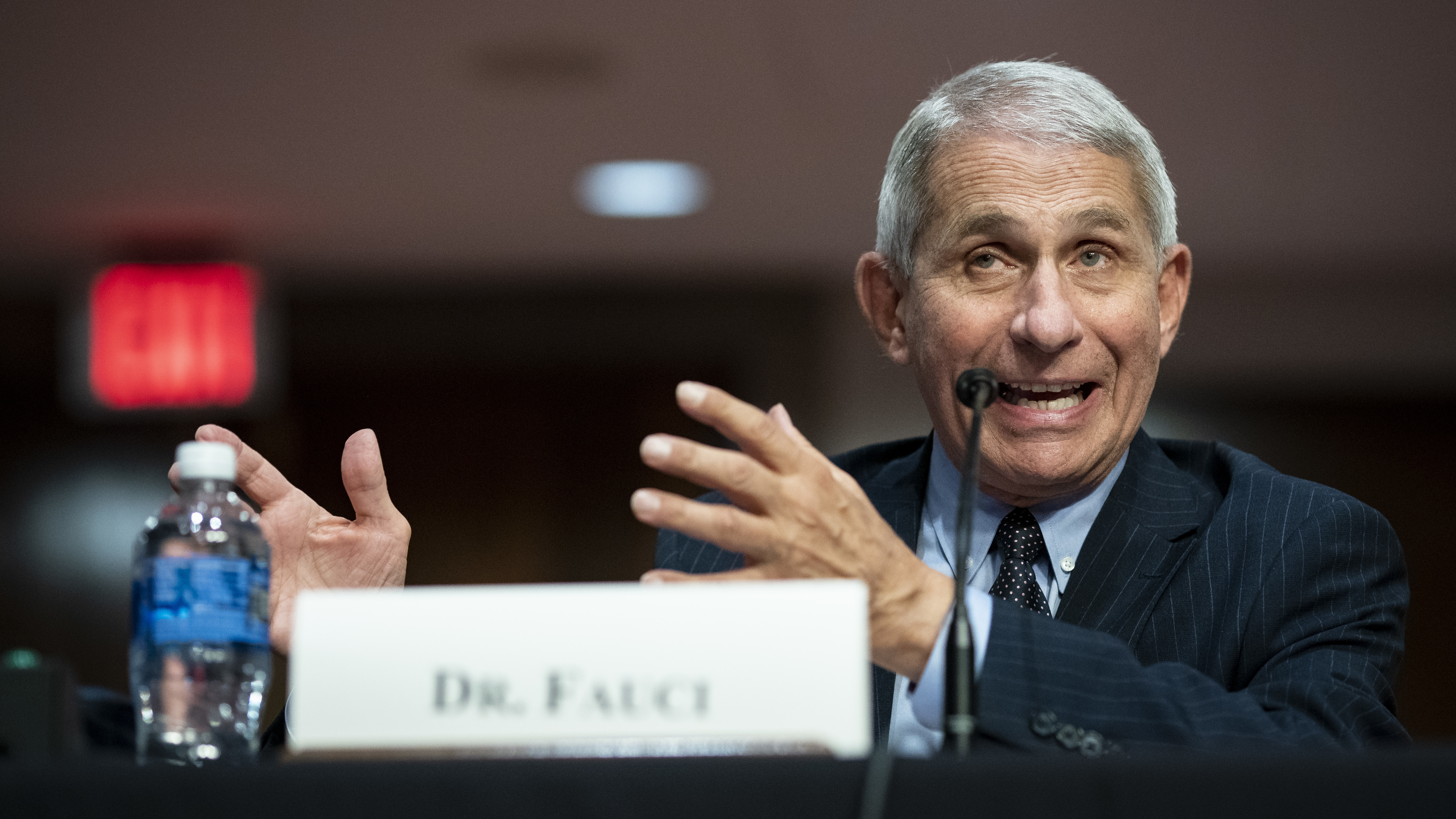 Dr. Anthony Fauci, director of the National Institute of Allergy and Infectious Diseases, speaks during a Senate Health, Education, Labor and Pensions Committee hearing on June 30, 2020.