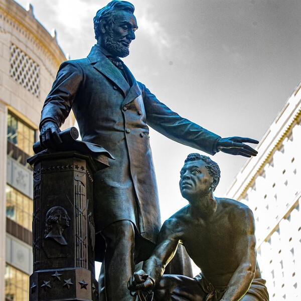 Boston officials have decided to remove the Emancipation Memorial, which has stood in Park Square since 1879. It depicts a formerly enslaved man kneeling before Abraham Lincoln.