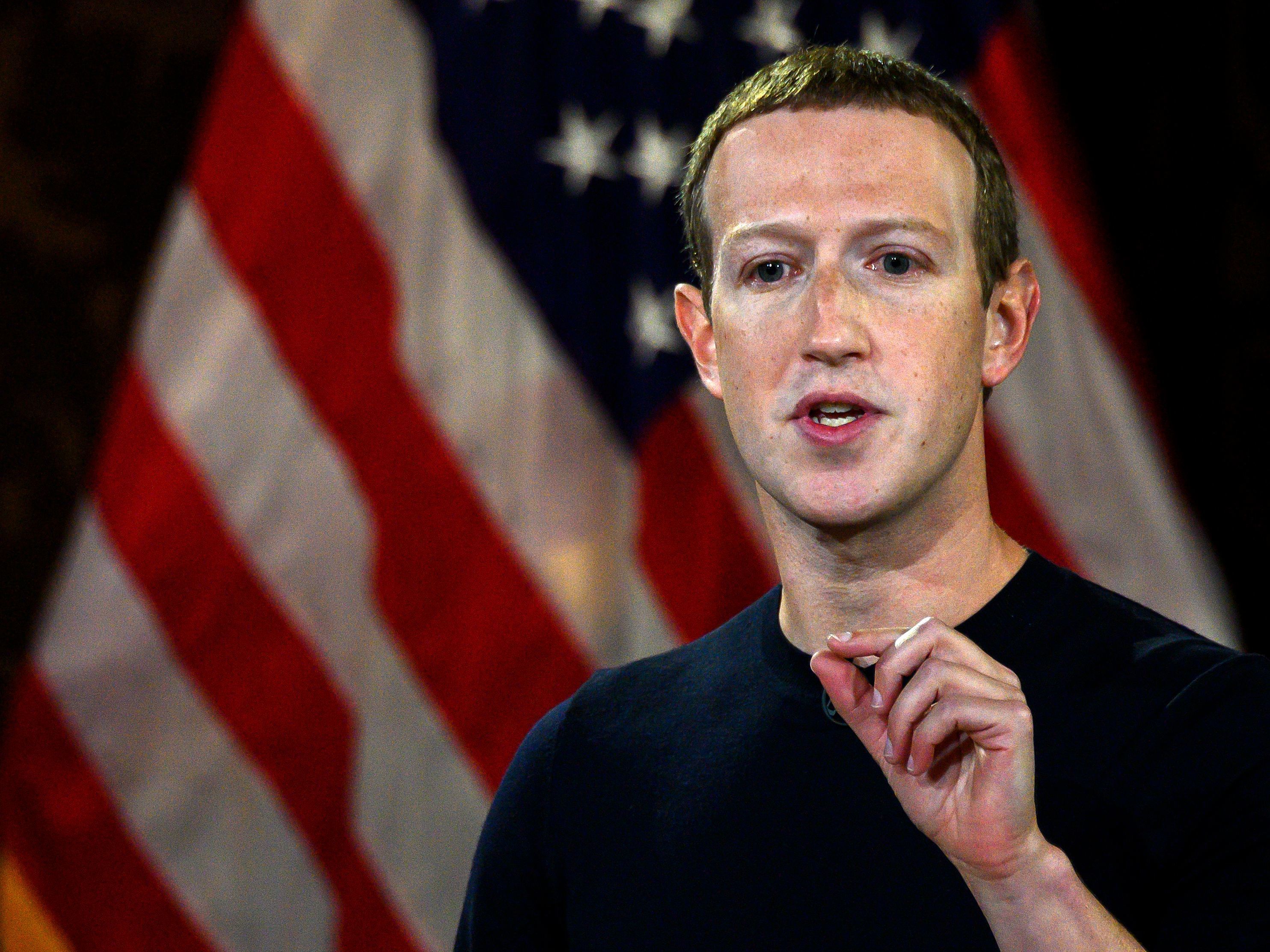 The civil rights experts Facebook hired to review its policies faulted CEO Mark Zuckerberg's decision to prioritize free speech over other values. (AFP via Getty Images)