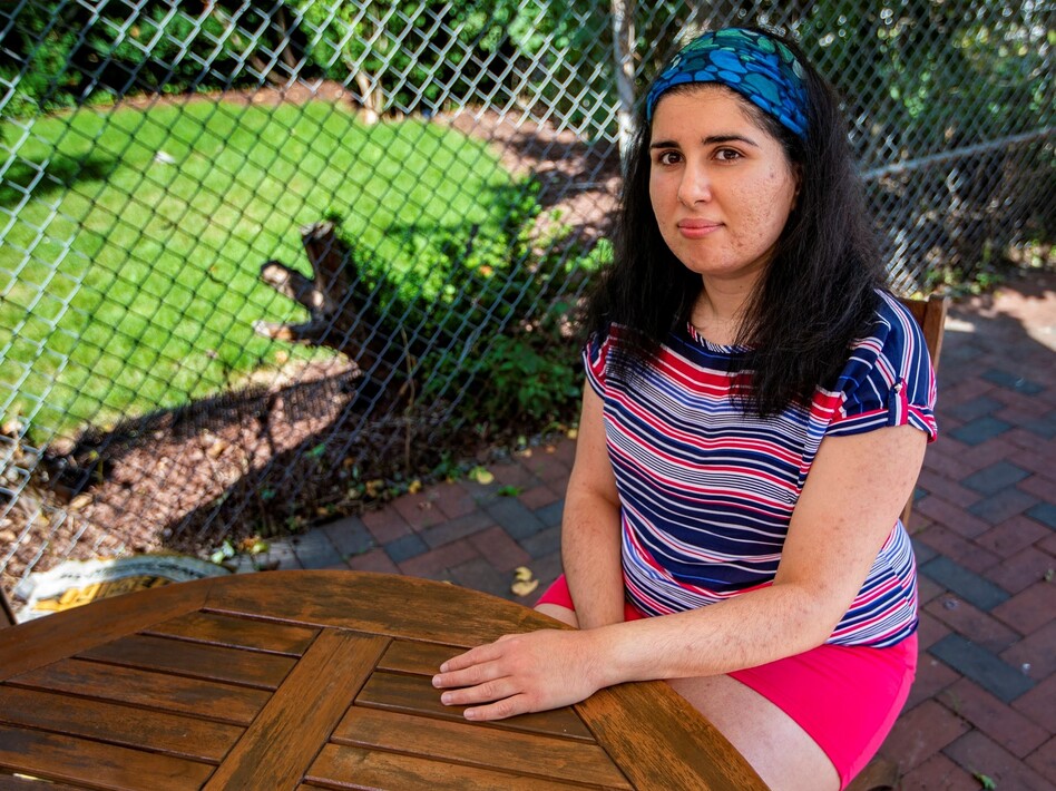 Simge Topaloğlu, a Turkish citizen pursuing her doctorate at Harvard University, was caught off-guard by a new international student visa regulation put forward by U.S. Immigration and Customs Enforcement earlier this week. (Jesse Costa/WBUR)