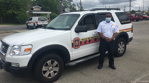 Lt. Travis Stokes, a firefighter in Richmond, Va., is helping to lead an effort to distribute protective equipment to residents of low-income and minority neighborhoods.