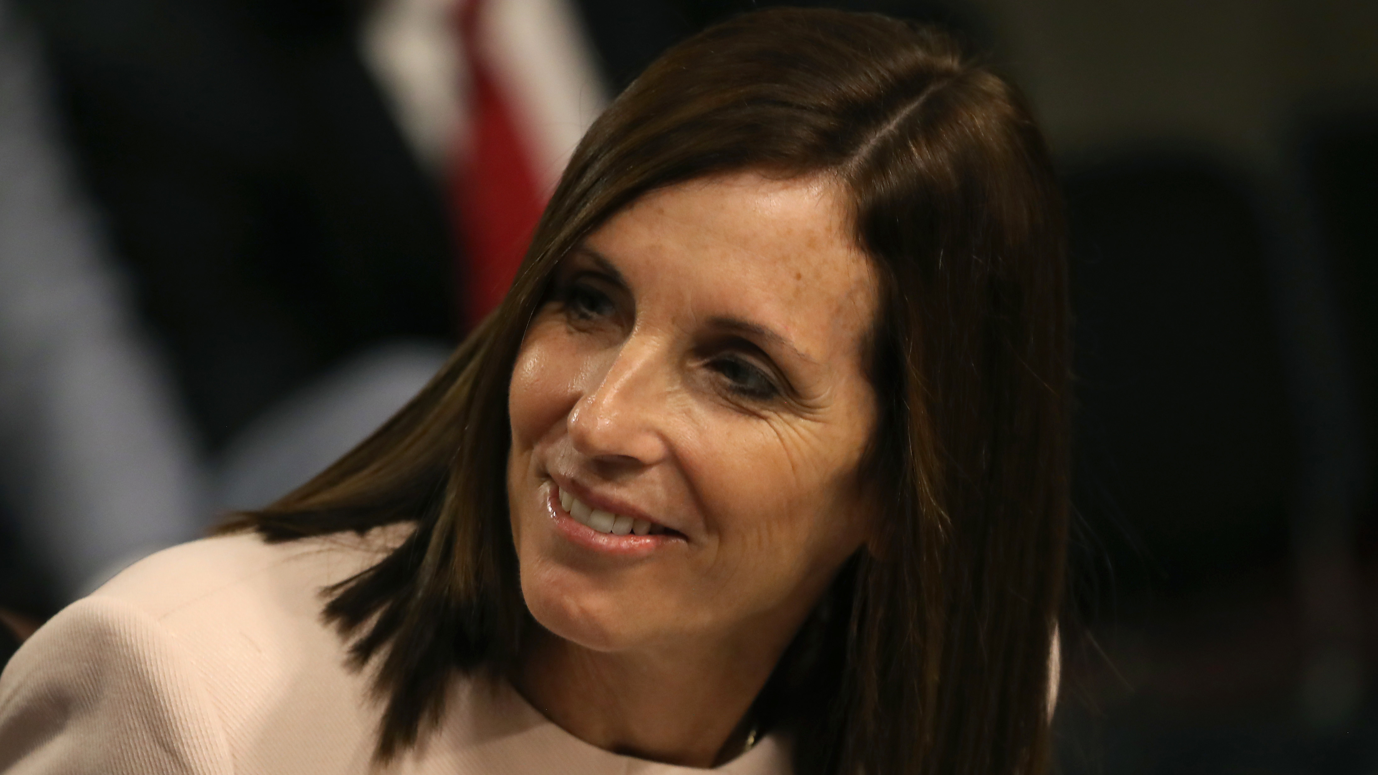 Republican Sen. Martha McSally, seen here in 2019, is losing the money race to her challenger in Arizona, Democrat Mark Kelly. (Getty Images)