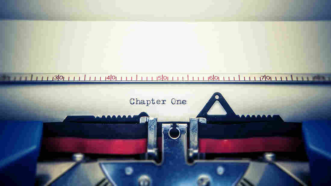 Chapter one typed on paper on typewriter.