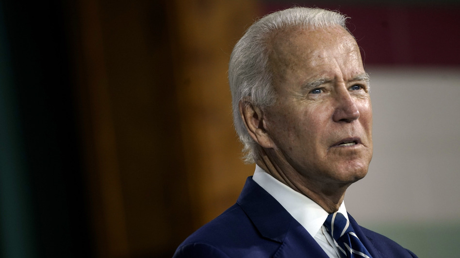 Presumptive Democratic presidential nominee Joe Biden, pictured on Wednesday, has raised questions about whether a senator leading an investigation into him is at the receiving end of a foreign influence operation. (Drew Angerer/Getty Images)