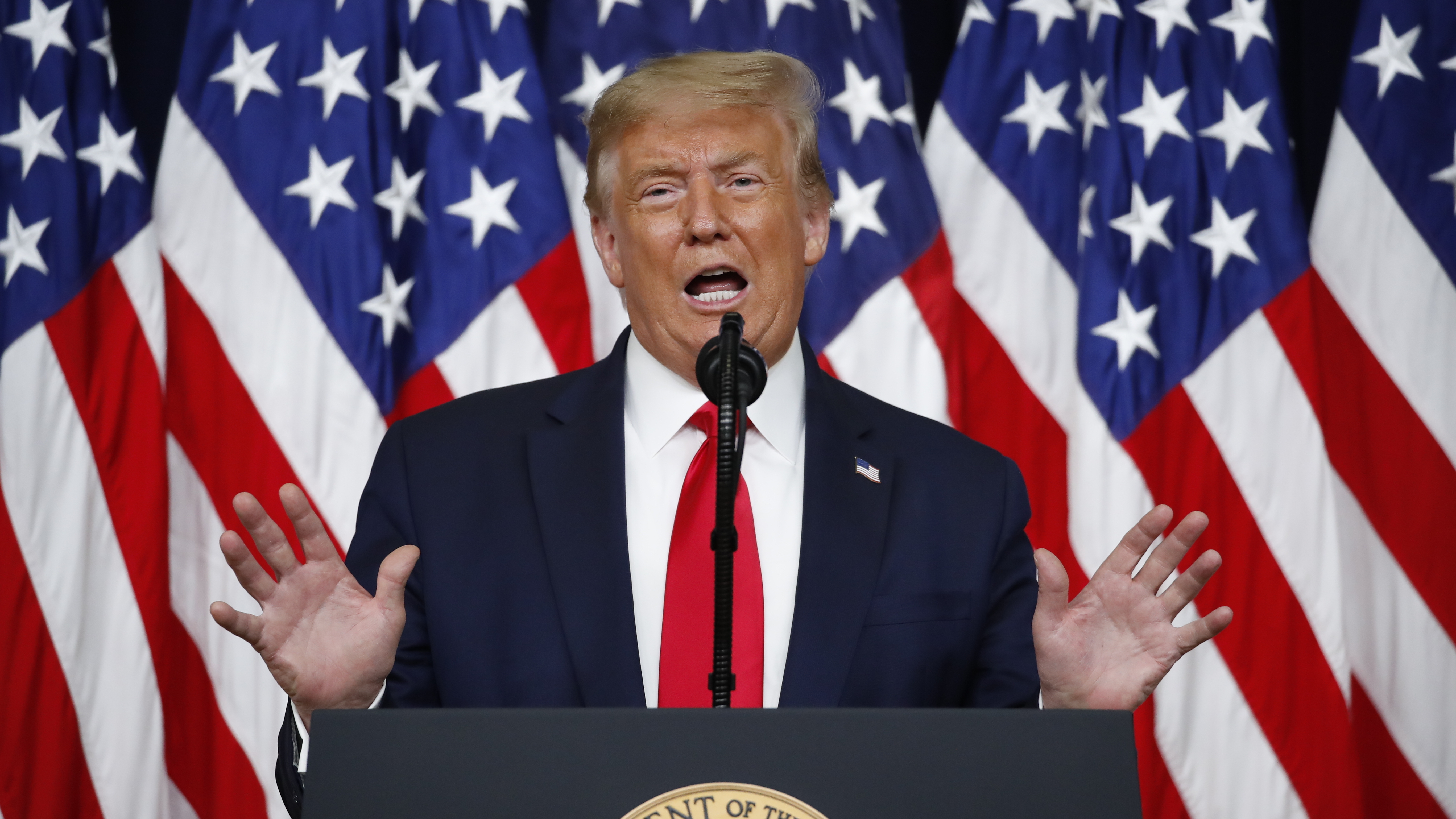 President Trump speaks on Friday during an event to sign executive orders on lowering drug prices.