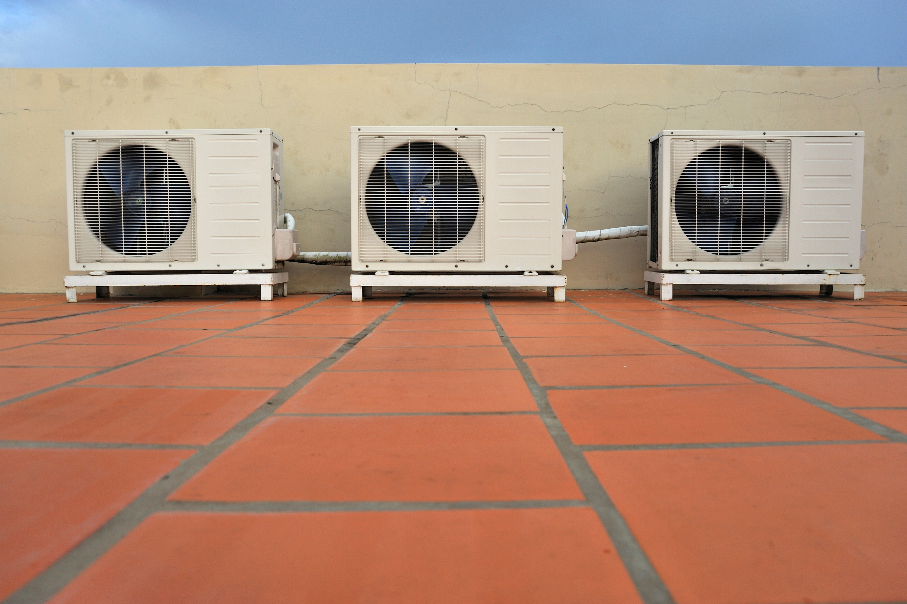 Air conditioners on a building. Scientists say there has been too little research into the role of heating, ventilation and air conditioning systems in the spread of the coronavirus. (Getty Images)