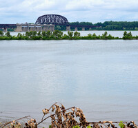 The memorial will lead people from nearby history museums to the bank of the Ohio River. There, they can sit on limestone benches looking out across the water from Kentucky to southern Indiana.