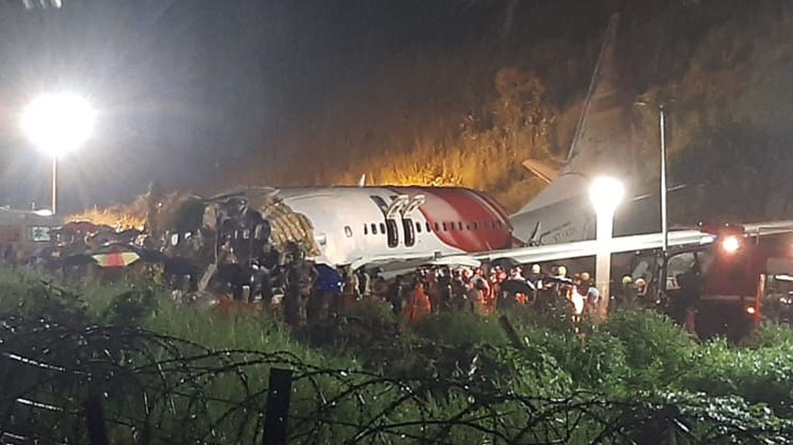 At least 17 people died after an Air India Express flight overshot its landing, skidding off a runway at Kozhikode International Airport in Kerala state, India, Friday.