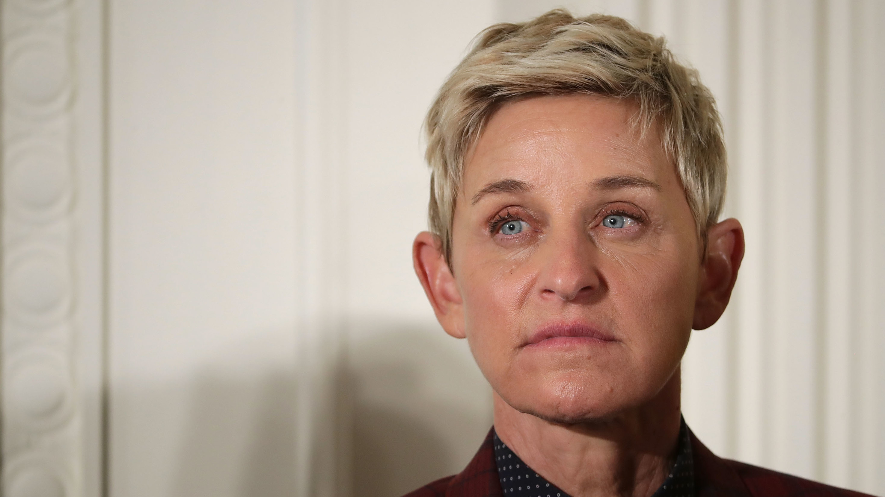Ellen DeGeneres, at the White House ceremony at which President Barack Obama awarded her the Presidential Medal of Freedom in 2016.