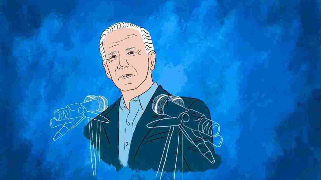 Joe Biden addresses the Democratic National Convention on Thursday.